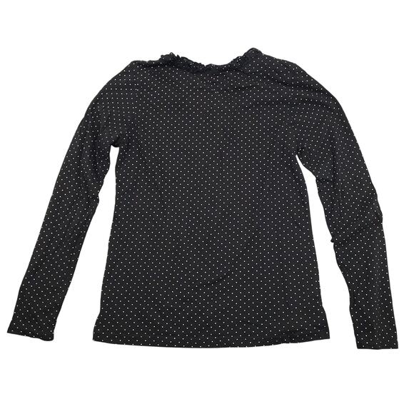 Ann Taylor Loft Petites Women's Long Sleeve Blouse Sz Medium Ruffles Polka Dot - Picture 6 of 9